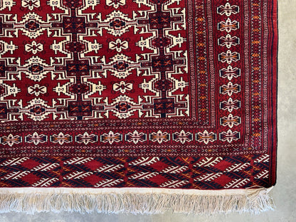 7’7”x10’ Hand-Knotted 100% Wool Pile Bokhara Area Rug - Carpet