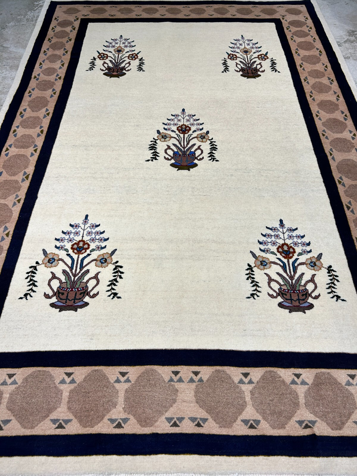 6'4"x9'5" Hand-Knotted 100% Wool Carpet - Gabeh Area Rug