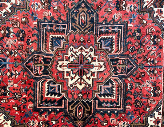 6'10"x10'3" Hand-Knotted 100% Wool Herize Carpet - Area Rug