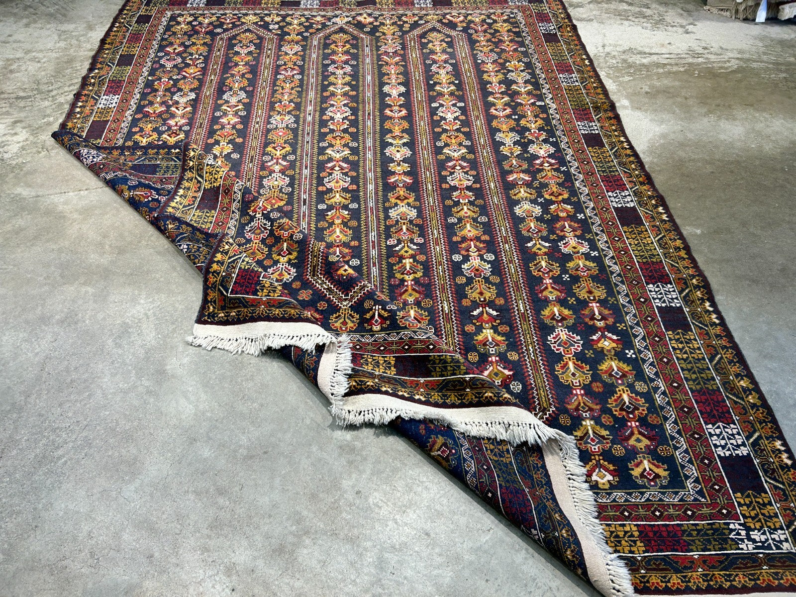 6'5"x8'9" Hand-Knotted 100% Wool Pile Balouchi Carpet - Area Rug