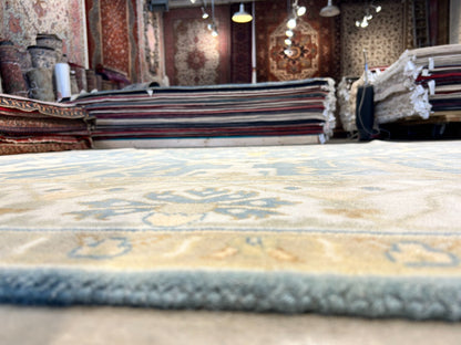 7'10" x 10'0" Hand-Knotted 100% Wool Carpet - Indian Oushak Area Rug