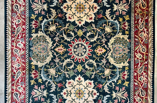 9'x12' Hand-Knotted 100% Wool Pile Oriental Rug