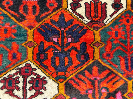 6'9"x9'9" Hand-Knotted 100% Lamb Wool Bakhtiarie Carpet - Area Rug