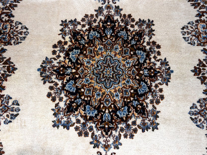 7'4"x10'10" Hand-Knotted 100% Wool Kermane Area Rug - Carpet