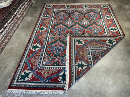 9'x12' Hand-Knotted 100%  Wool Pile All-Over Area Rug