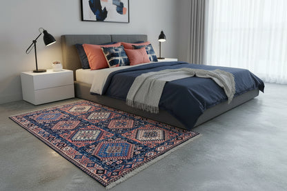 3'7"x4'9" Hand-Knotted 100% Wool Pile Yalamehe Carpet - Area Rug