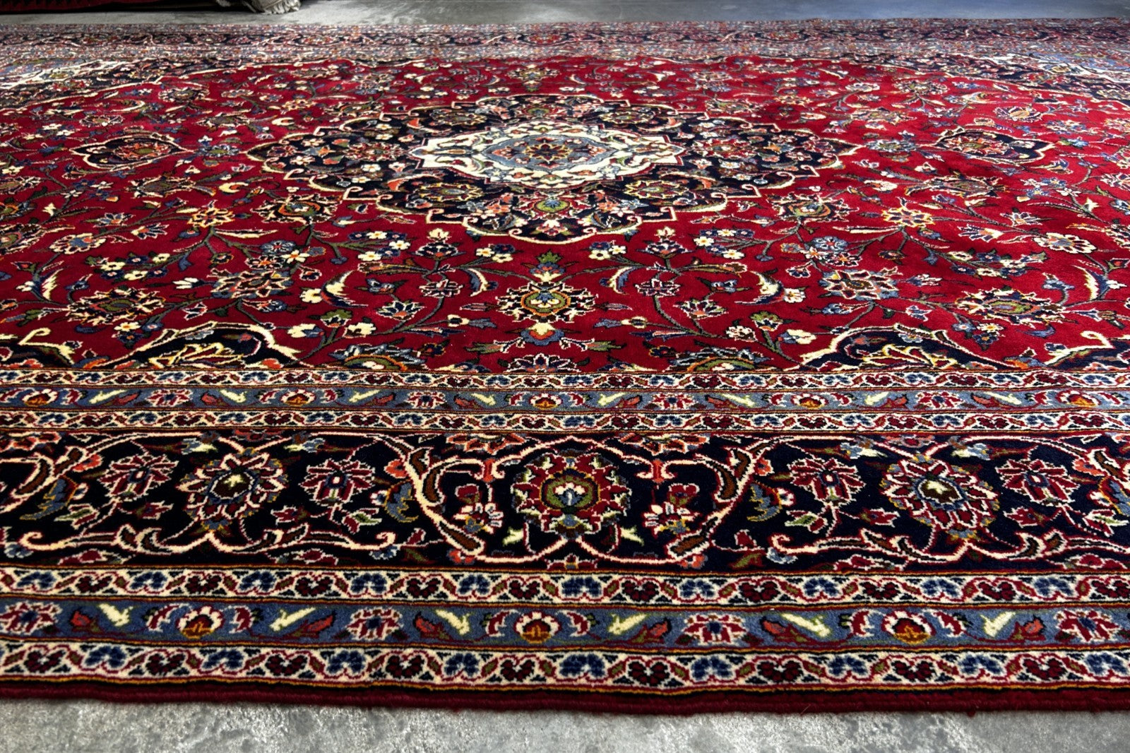 8'2"x12'4" Hand-Knotted 100% Wool Pile Kashane Area Rug - Carpet