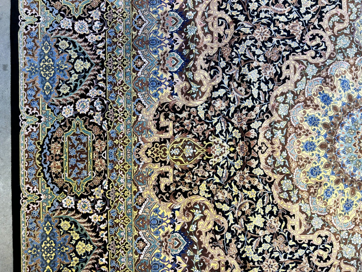 6'5"x9'10" Exquisite Hand-Knotted 100% Silk Qume Rug