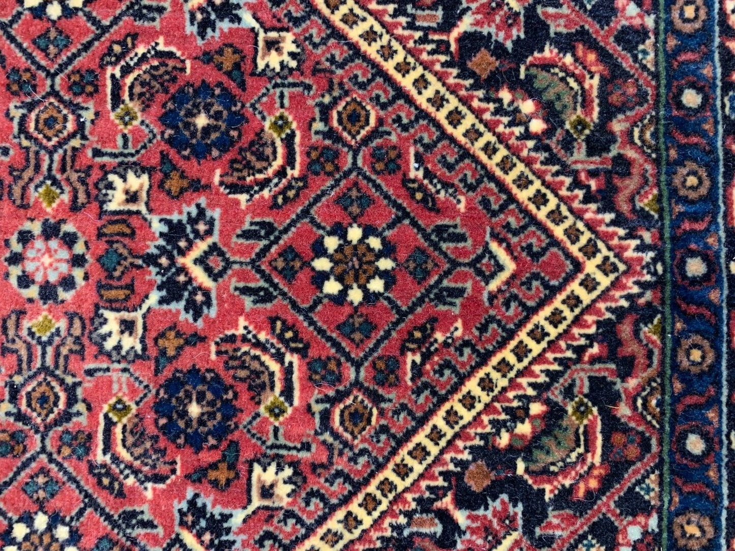 3'8"x5'8" Hand-Knotted 100% Wool Pile Bijare Carpet - Area Rug
