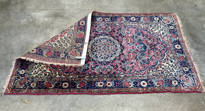 3'x5'1" Antique Hand-Knotted 100% Wool Pile Ravare Kermane Rug