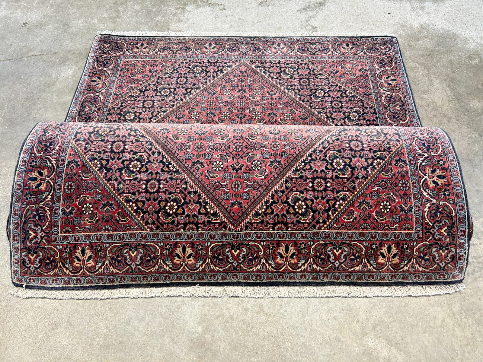 3'8"x5'10" Hand-Knotted 100% Wool Bidjare Carpet - Area Rug