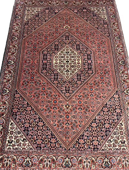 3'8"x5'6" Hand-Knotted 100% Wool Bidjare Carpet - Area Rug