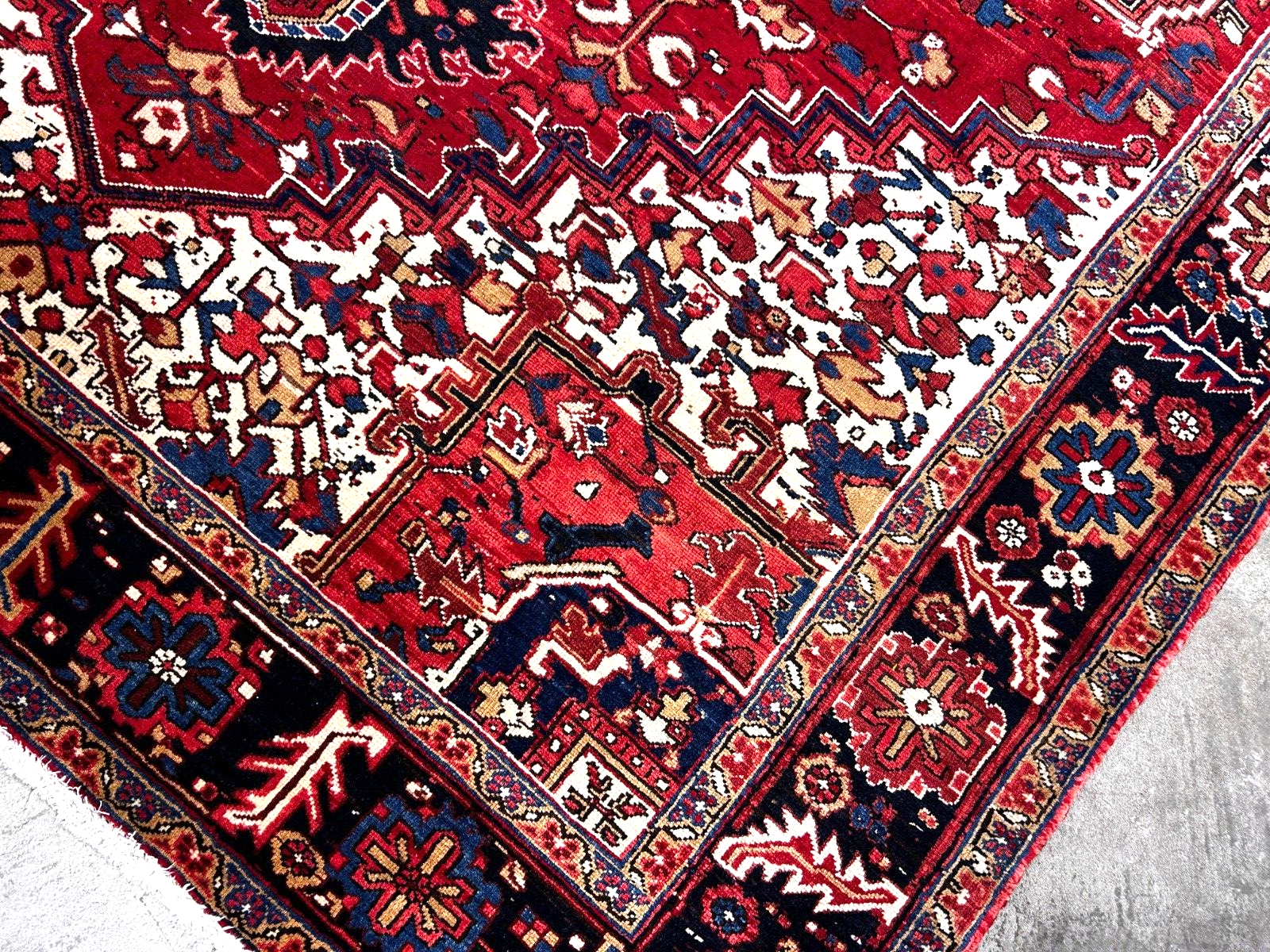 8'2" x 11'1'' Hand-Knotted 100% Wool Pile Herize Area Rug