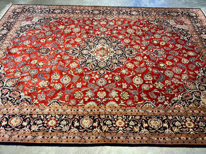 6'10"x9'9" Exquisite Hand-Knotted 100% Silk Kashane Rug