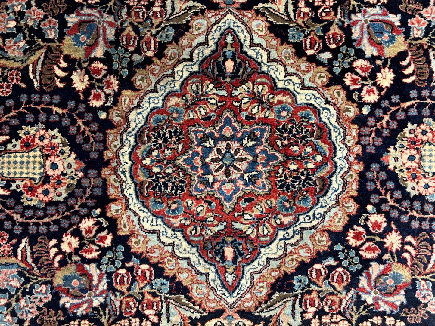 4'8"x7' Antique Hand-Knotted 100% Wool Pile Josane Area Rug - Carpet