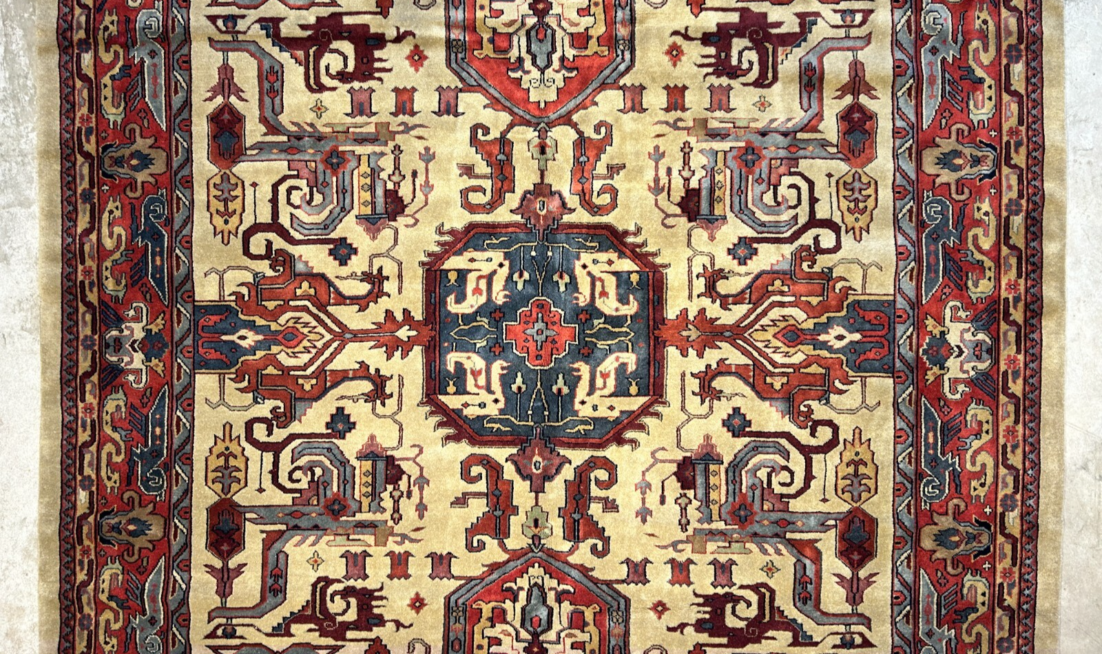 10'2"x13'11" Hand-Knotted 100% Wool Pile IndoHeriz Rug