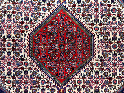 3'9"x5'5" Hand-Knotted 100% Wool Pile Bijare Rug