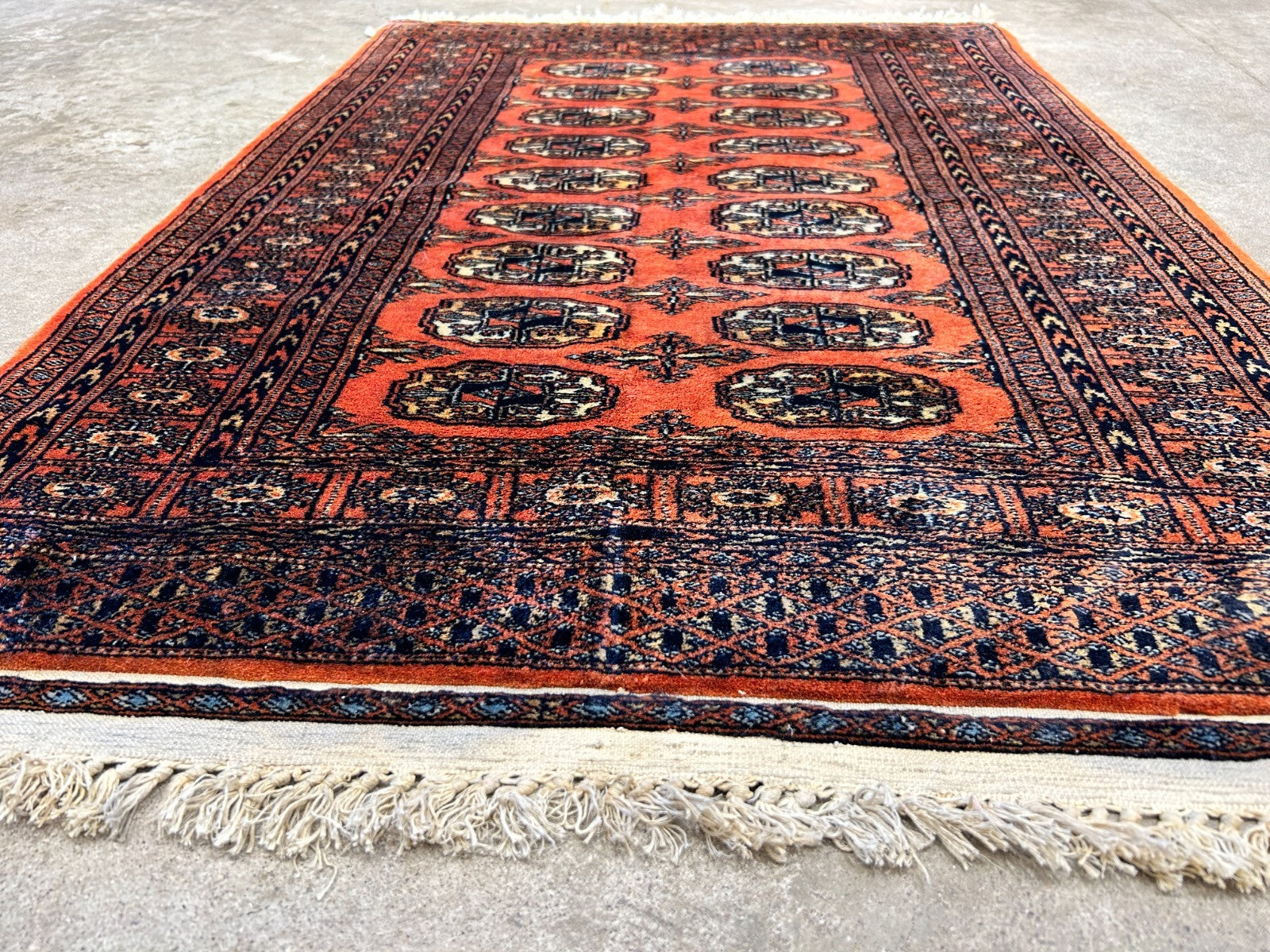 2'8"x3'11" Hand-Knotted 100% Wool Pile Bokhara Rug