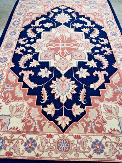 6'x 9' Hand-Knotted 100% Wool Carpet - Herize Design Area Rug