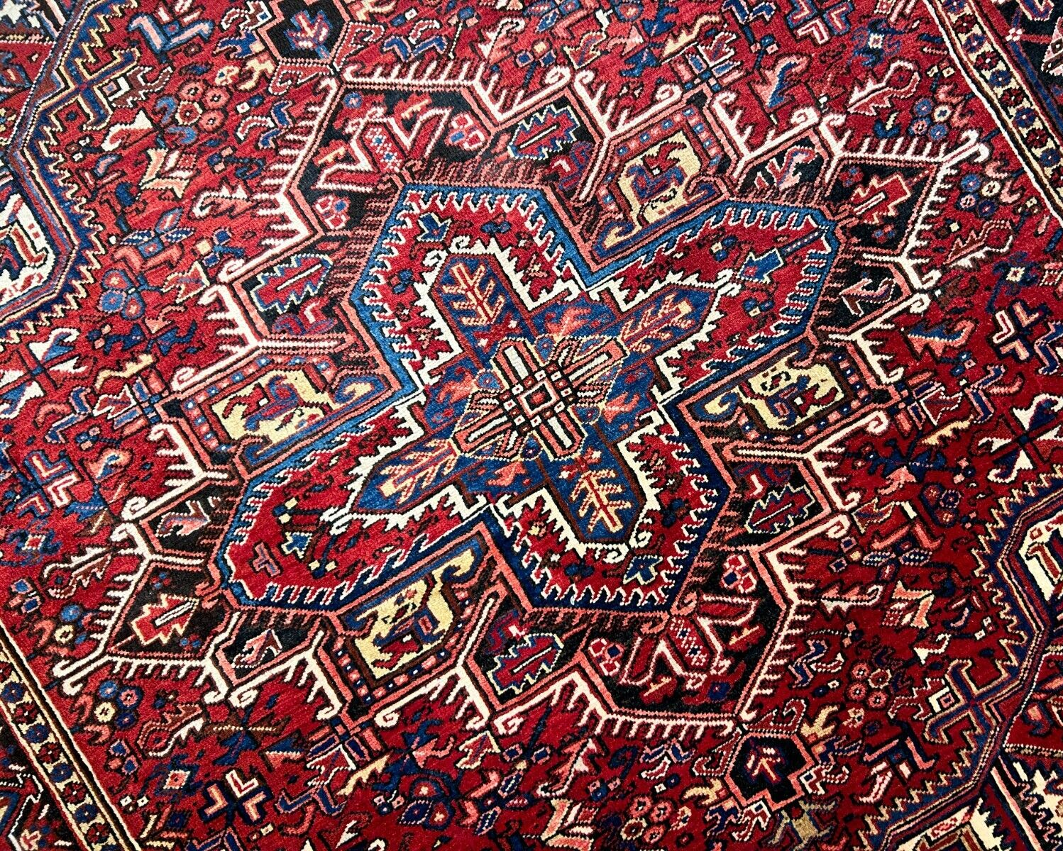 7'9"x9'1" Hand-Knotted 100% Wool Herize Carpet - Area Rug - Square Shaped