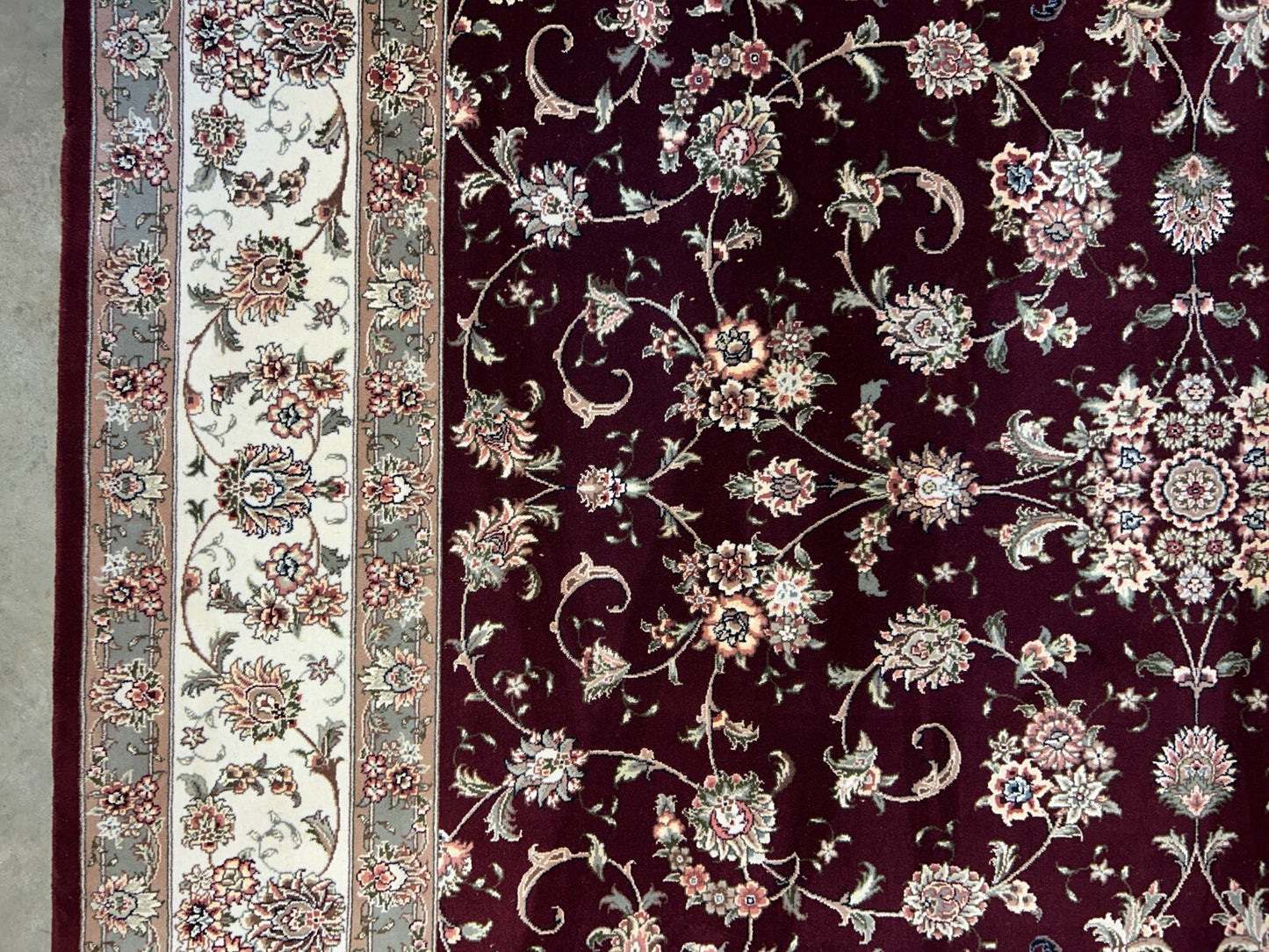 9'x12' Hand-Knotted Wool & Silk Pile SinoPersian Rug