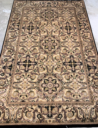 4'6'' x 7'0" Hand-Knotted 100% Wool Pile Oriental Area Rug