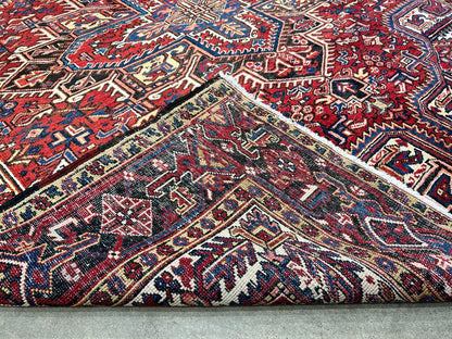 7'9"x9'1" Hand-Knotted 100% Wool Herize Carpet - Area Rug - Square Shaped
