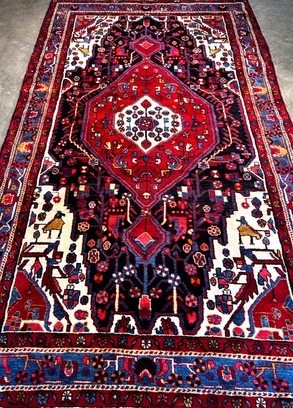 5'4" x 9'5" Hand-Knotted 100% Wool Carpet - Hamadane Area Rug