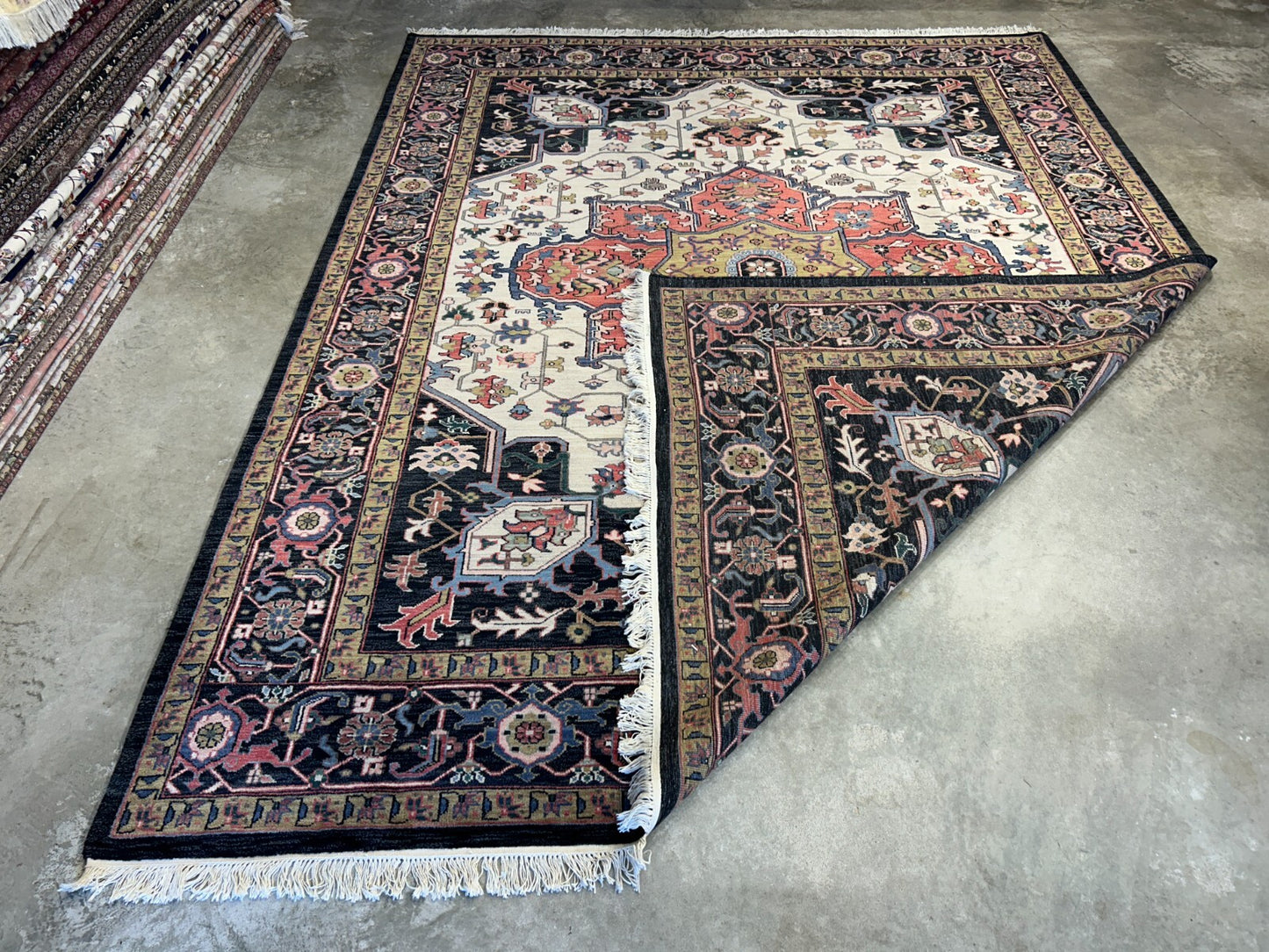 9'x11'10" Hand-Knotted 100%  Wool Pile IndoHeriz Rug