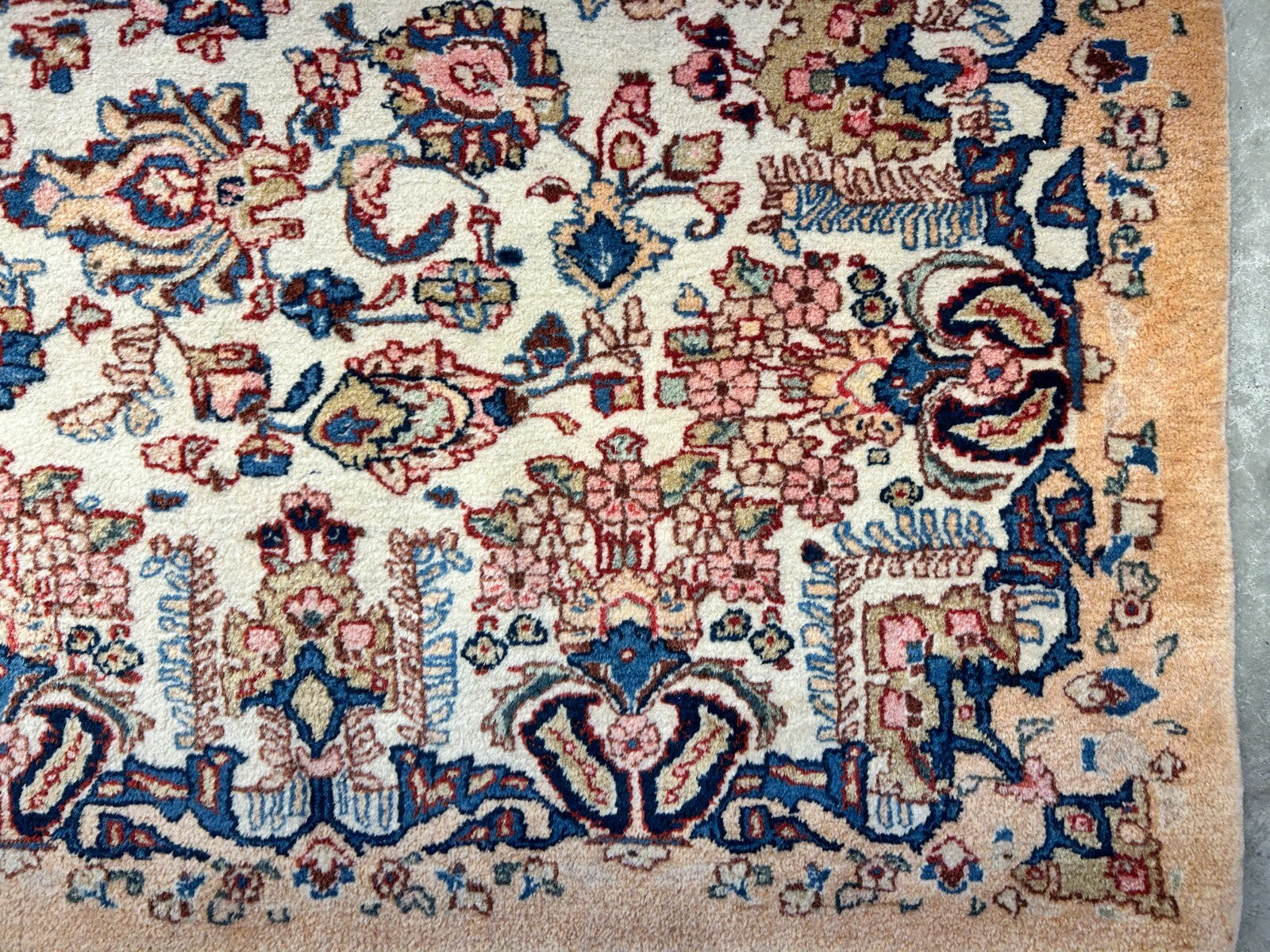 7'x11'10" Antique Hand-Knotted Wool Oriental Kermane Rug - Area Carpet