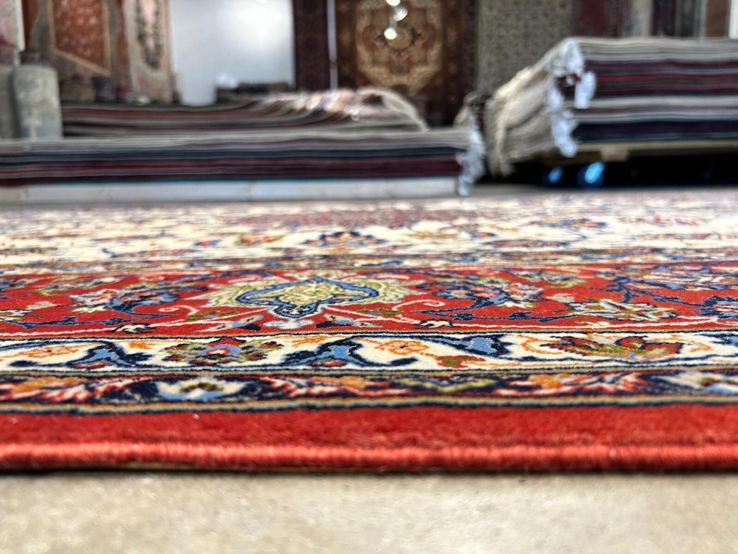 6'9"x10'3" Extra-Fine Hand-Knotted Wool & Silk Blend Isfahane Area Rug - Signed