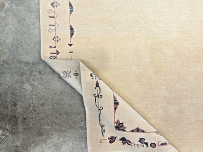 6'7"x9'10" Hand-Knotted 100% Wool Pile Indo-Nepali Carpet - Area Rug