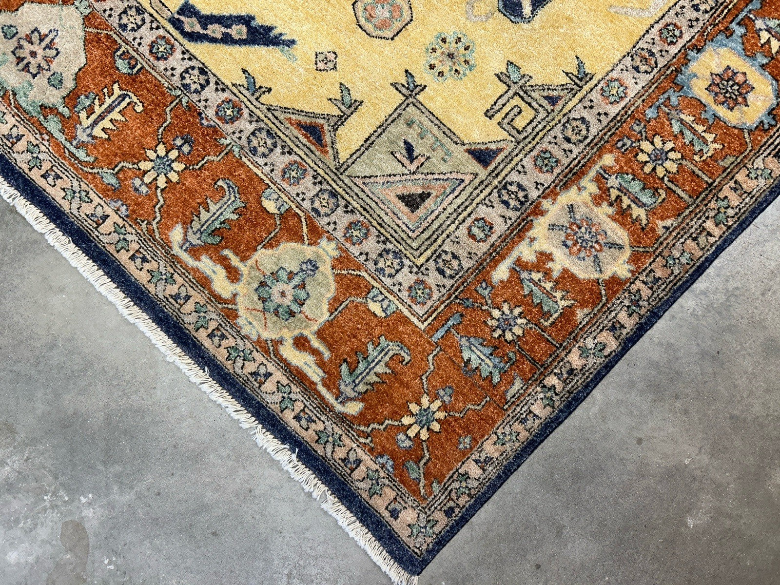 8’x10’1” Hand-Knotted 100% Wool Pile Indoserapi Area Rug - Carpet