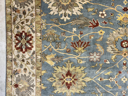 9'x12' Hand-Knotted 100% Wool Pile Mahal Design Carpet - Area Rug