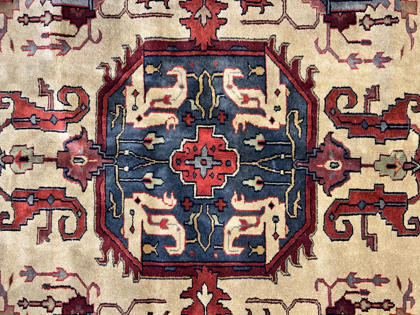 10'2"x13'11" Hand-Knotted 100% Wool Pile IndoHeriz Rug