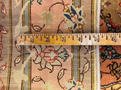 3'4"x6' Very Fine Hand-Knotted Wool & Silk Tabrize Rug