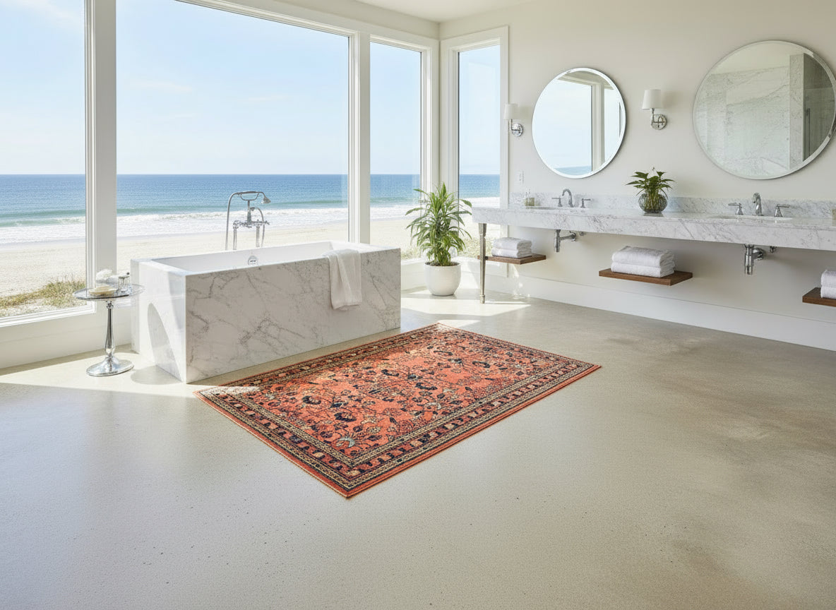 Collector Antique - 3'6"x4'4" Hand-Knotted 100% Wool Pile Sarouke Lilian Rug