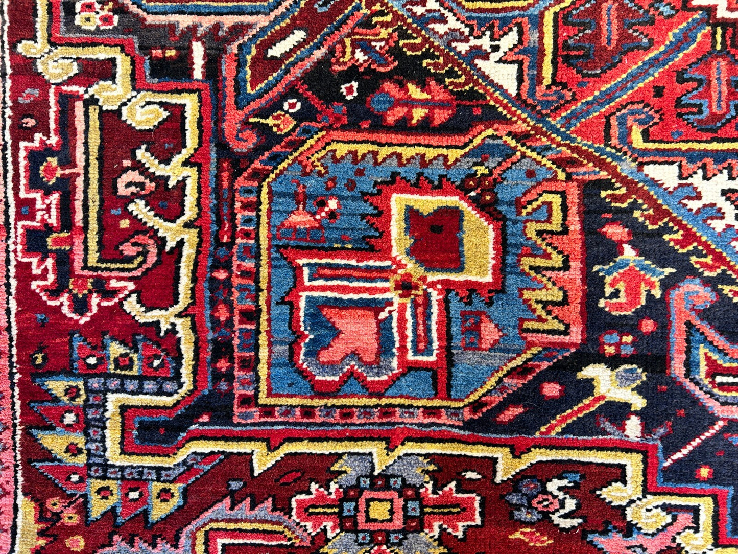 8'10"x12'1" Hand-Knotted 100% Wool Pile Herize Rug