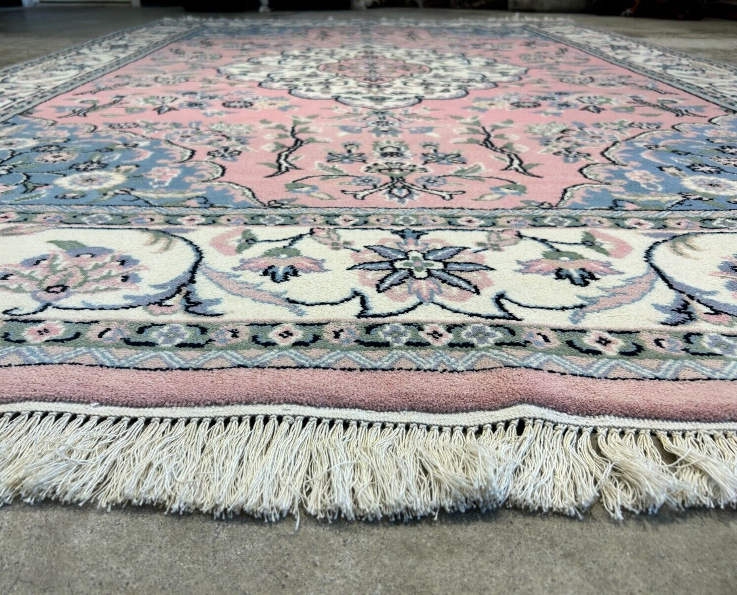 6'2"x8'10" Hand-Knotted 100% Wool Pile Tabrize Design Carpet - Area Rug
