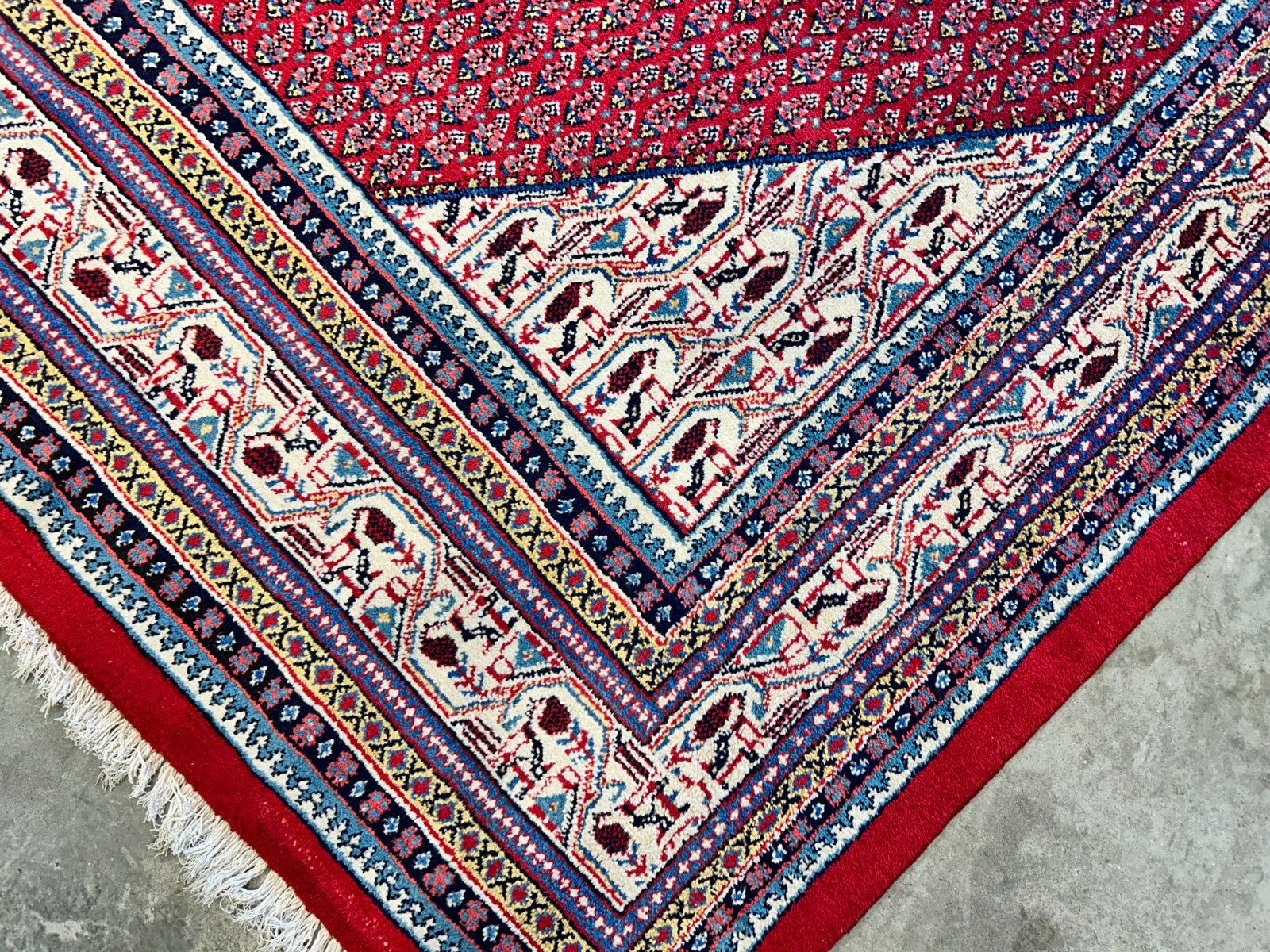8'5"x12'1" Hand-Knotted 100% Wool Pile Hamadane Rug