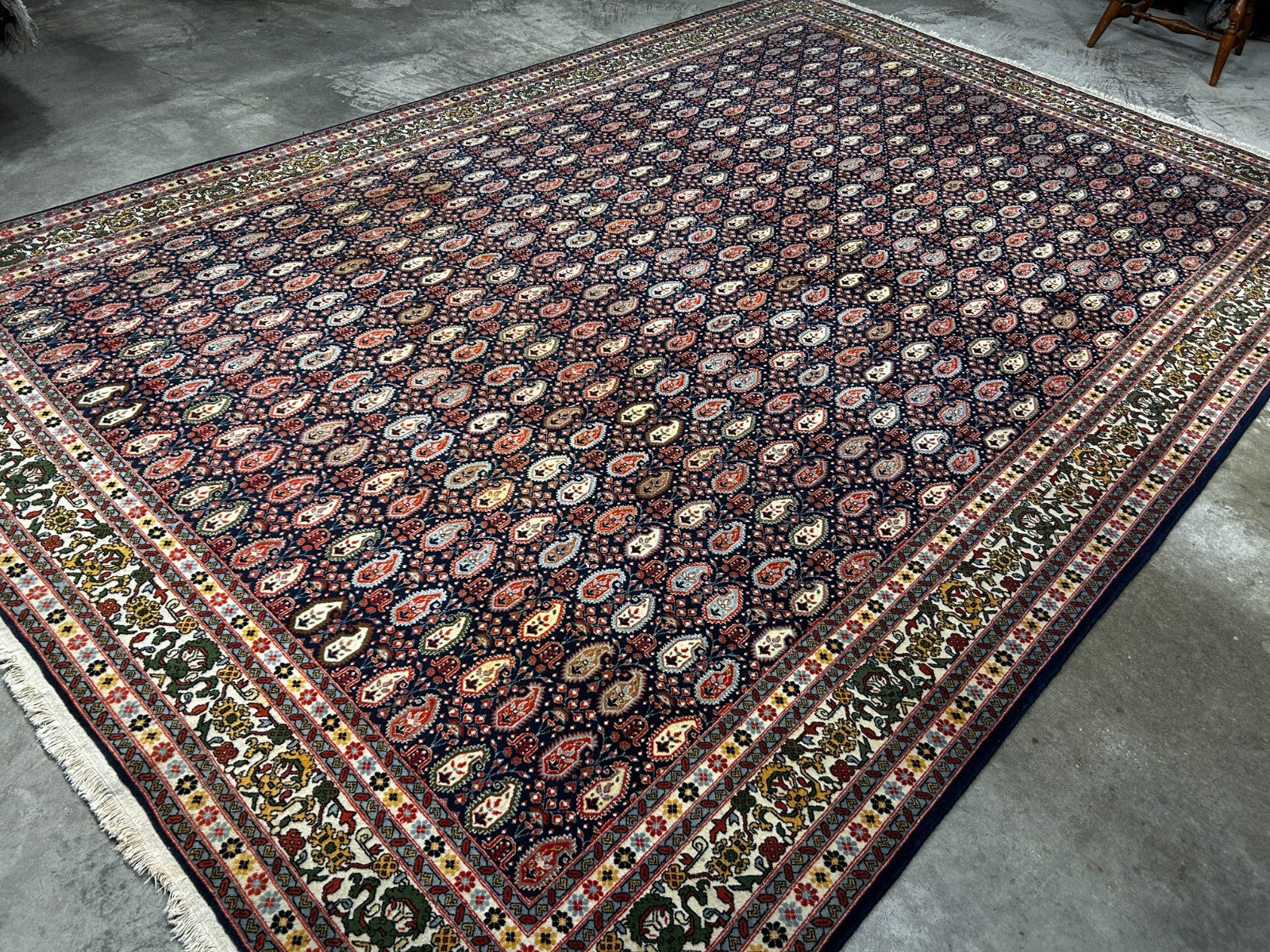 8'x11' Hand-Knotted 100% Wool Pile Hereke Area Rug - Carpet
