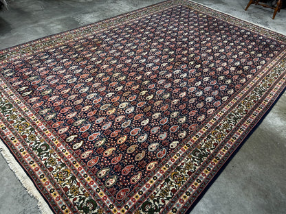 8'x11' Hand-Knotted 100% Wool Pile Hereke Area Rug - Carpet