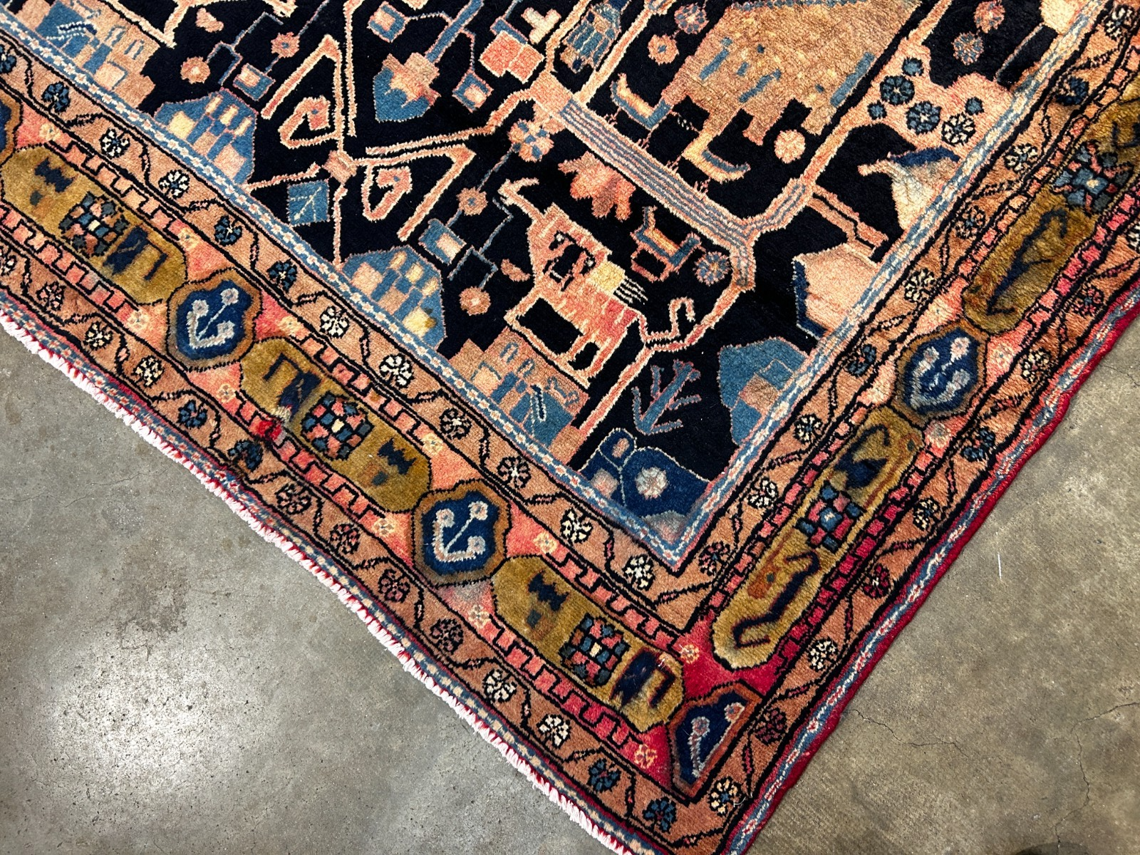 5'1" x 9'4" Hand-Knotted 100% Wool Carpet -  Hamadane Area Rug