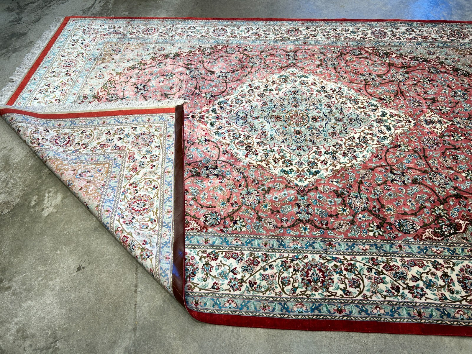 6'5"x9'5" Exquisite Hand-Knotted 100% Silk Qume Rug