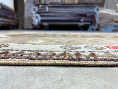 3'5"x5'3" Hand-Knotted 100% Wool Pile Kazak Area Rug - Carpet
