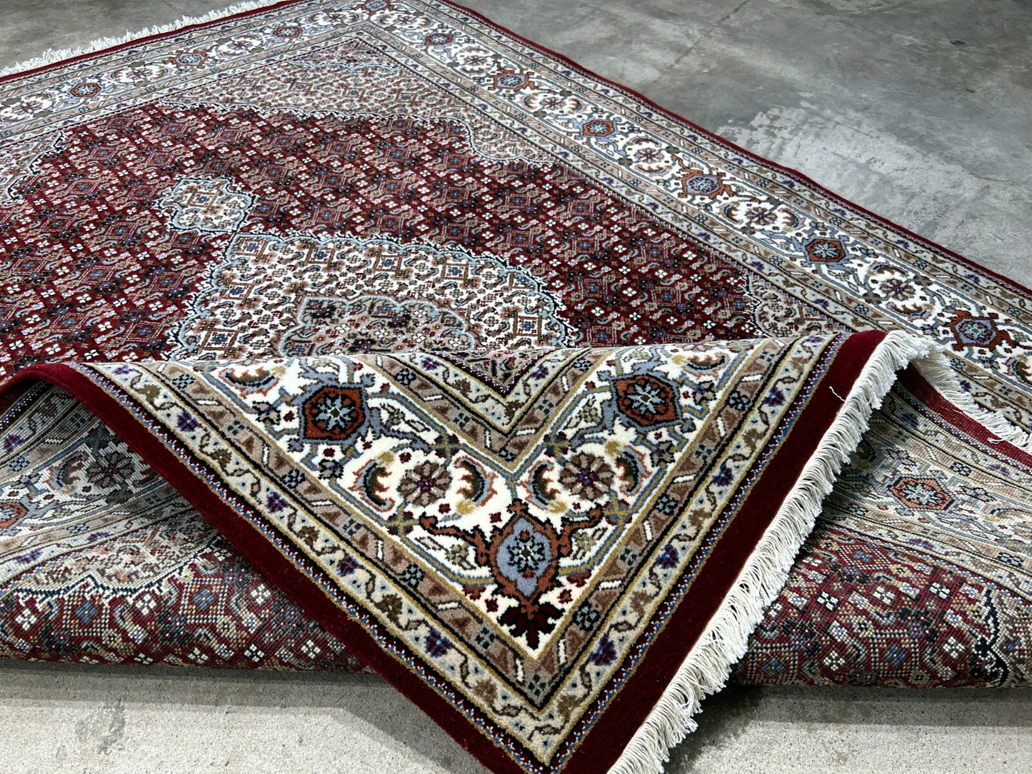 5'8"x7'8" Hand-Knotted 100% Wool Pile Tabrize Design Carpet - Area Rug