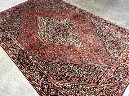 3'8"x5'8" Hand-Knotted 100% Wool Bidjare Carpet - Area Rug