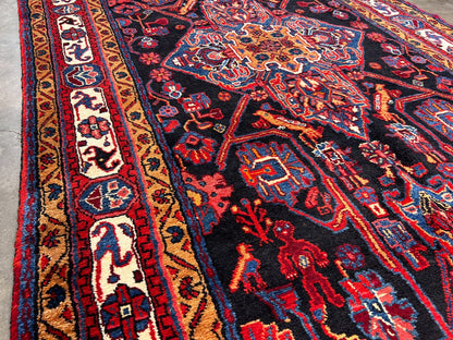 5'0" x 10'3'' Hand-Knotted 100% Lamb Wool Pile Nahavande Area Rug