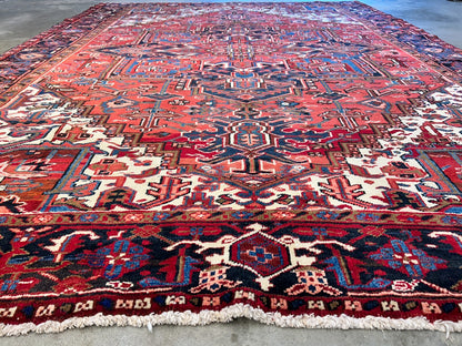 8'3"x11'4" Hand-Knotted 100% Wool Pile Herize Rug