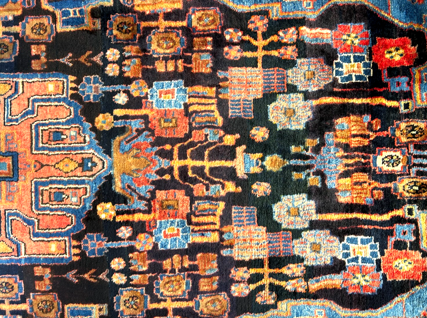 4'8" x 10'0" Hand-Knotted 100% Wool Pile Nahavande Area Rug - Carpet